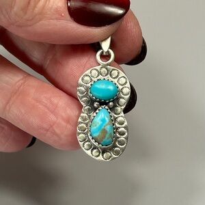 Sterling Silver Santa Maria Turquoise Pendant